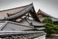 Temple Roofs in buddhist temple complex ByÃÂdÃÂ-in in Uji, Kyoto, Japan